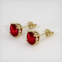 2.05 Ct.Tw. Ruby Earrings, 14K Yellow Gold 2