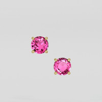 <span>1.56</span> <span class="tooltip-light">Ct.Tw.<span class="tooltiptext">Total Carat Weight</span></span> Pink Sapphire Earrings, 14K Yellow Gold 1