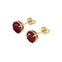 3.75 Ct.Tw. Ruby Earrings, 14K Yellow Gold 3