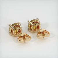 <span>1.28</span>&nbsp;<span class="tooltip-light">Ct.Tw.<span class="tooltiptext">Total Carat Weight</span></span> Sapphire Earrings, 18K Yellow Gold 4