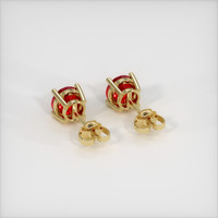 0.84 Ct.Tw. Ruby Earrings, 18K Yellow Gold 4