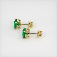 3.23 Ct.Tw. Emerald Earrings, 18K Yellow Gold 3