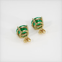 <span>7.25</span>&nbsp;<span class="tooltip-light">Ct.Tw.<span class="tooltiptext">Total Carat Weight</span></span> Emerald Earrings, 18K Yellow Gold 4