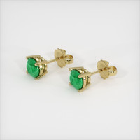 Emerald Earrings 0.64 Ct.Tw.Total Carat Weight, 18K Yellow Gold Preview