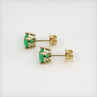 Emerald Earrings 0.64 Ct.Tw.Total Carat Weight, 18K Yellow Gold Preview