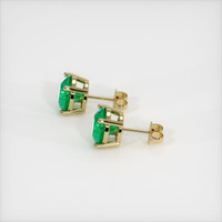 <span>0.75</span>&nbsp;<span class="tooltip-light">Ct.Tw.<span class="tooltiptext">Total Carat Weight</span></span> Emerald Earrings, 18K Yellow Gold 3