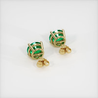 <span>0.75</span>&nbsp;<span class="tooltip-light">Ct.Tw.<span class="tooltiptext">Total Carat Weight</span></span> Emerald Earrings, 18K Yellow Gold 4