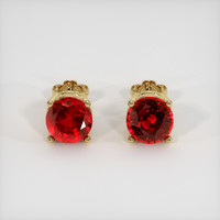 1.49 Ct.Tw. Ruby Earrings, 18K Yellow Gold 1