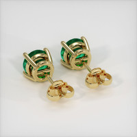 1.25 Ct.Tw. Emerald Earrings, 18K Yellow Gold 4