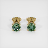 <span>1.72</span>&nbsp;<span class="tooltip-light">Ct.Tw.<span class="tooltiptext">Total Carat Weight</span></span> Sapphire Earrings, 18K Yellow Gold 1