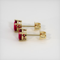 1.37 Ct.Tw. Ruby Earrings, 18K Yellow Gold 3