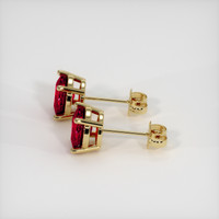 2.12 Ct.Tw. Ruby Earrings, 18K Yellow Gold 3