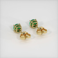 0.52 Ct.Tw. Emerald Earrings, 18K Yellow Gold 4