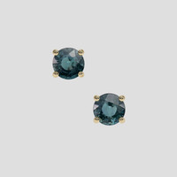 <span>2.58</span>&nbsp;<span class="tooltip-light">Ct.Tw.<span class="tooltiptext">Total Carat Weight</span></span> Bluish Green Sapphire Earrings, 18K Yellow Gold 1