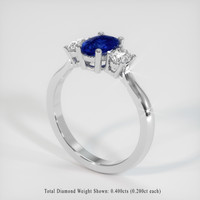 0.69 Ct. Sapphire Ring, Platinum 950 2