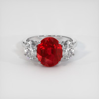 3.64 Ct. Ruby Ring, Platinum 950 1