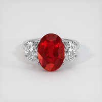 4.01 Ct. Ruby Ring, Platinum 950 1