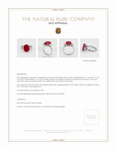 Ruby Ring 5.03 Ct., Platinum 950 Appraisal