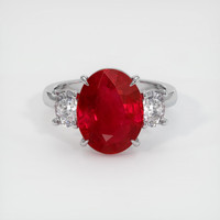 5.03 Ct. Ruby Ring, Platinum 950 1