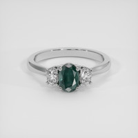 0.82 Ct. Green Sapphire Ring, Platinum 950 1