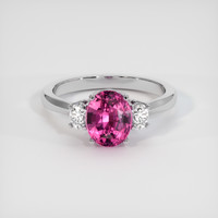 2.16 Ct. Pink Sapphire Ring, Platinum 950 1