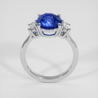 3.91 Ct. Blue Sapphire Ring, Platinum 950 3
