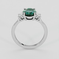 2.22 Ct. Bluish Green Sapphire Ring, Platinum 950 3