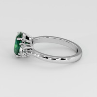 2.58 Ct. Bluish Green Sapphire Ring, Platinum 950 4