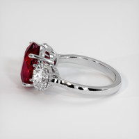 4.01 Ct. Ruby Ring, Platinum 950 4