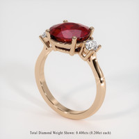 4.28 Ct. Ruby Ring, 14K Rose Gold 2