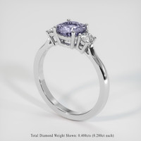 1.60 Ct. Violet Sapphire Ring, 10K White Gold 2