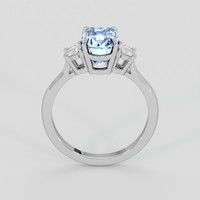 2.52 Ct. Blue Sapphire Ring, 10K White Gold 3