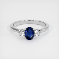 1.03 Ct. Sapphire Ring, 14K White Gold 1