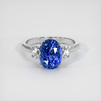 3.12 Ct. Sapphire Ring, 18K White Gold 1