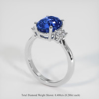 3.12 Ct. Sapphire Ring, 18K White Gold 2