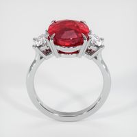 Three Stone Ruby Ring 5.03 Ct., 18K White Gold Preview