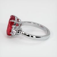 Three Stone Ruby Ring 5.03 Ct., 18K White Gold Preview