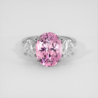 5.24 Ct. Pink Sapphire Ring, 18K White Gold 1