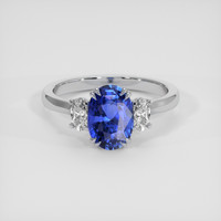 2.52 Ct. Blue Sapphire Ring, 18K White Gold 1