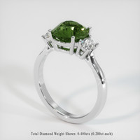3.03 Ct. Sapphire Ring, 18K White Gold 2