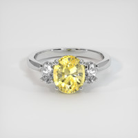 2.93 Ct. Sapphire Ring, 18K White Gold 1