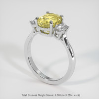 2.93 Ct. Sapphire Ring, 18K White Gold 2