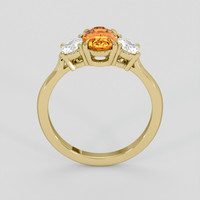 1.22 Ct. Yellowish Orange Sapphire Ring, 10K Yellow Gold 3