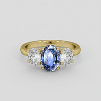 1.97 Ct. Bi Color / Parti Sapphire Ring, 10K Yellow Gold 1