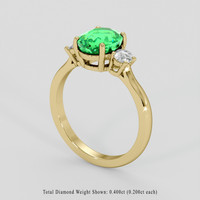 1.95 Ct. Green Paraiba Tourmaline Ring, 14K Yellow Gold 2