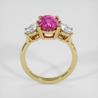 3.00 Ct. Pink Sapphire Ring, 14K Yellow Gold 3