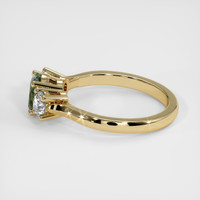 0.75 Ct. Bluish Green Sapphire Ring, 14K Yellow Gold 4
