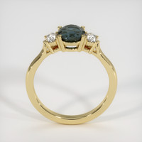 1.70 Ct. Greenish Blue Sapphire Ring, 14K Yellow Gold 3