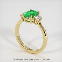 1.76 Ct. Emerald Ring, 18K Yellow Gold 2