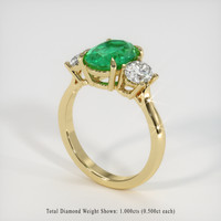 1.92 Ct. Emerald Ring, 18K Yellow Gold 2